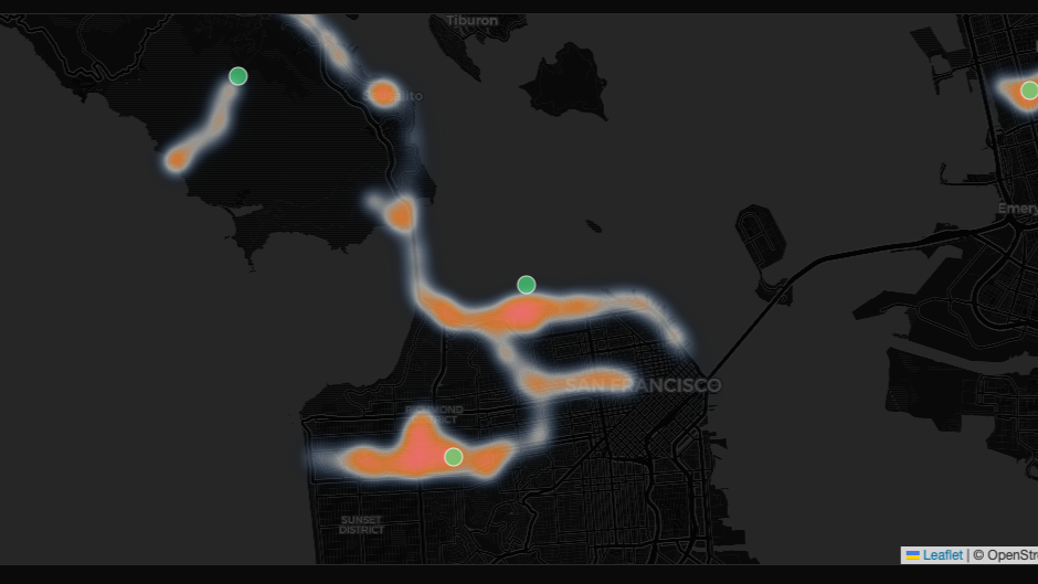 AI-generated San Francisco running heatmap
